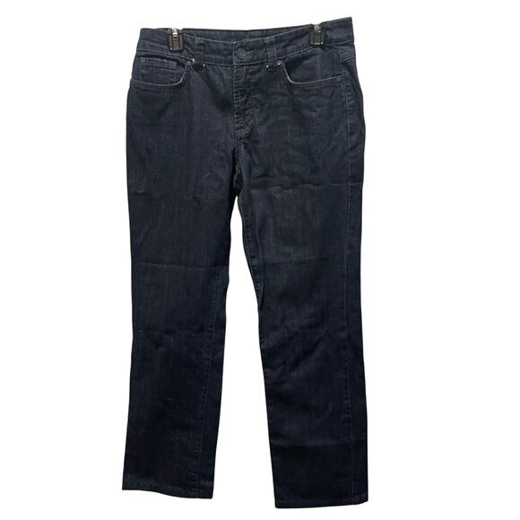 Nine West Broadway jeans size 6 waist 27 bootcut dark denim wash cotton blend - Picture 1 of 16